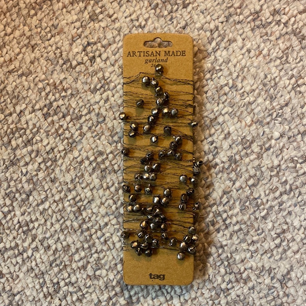 Tag Artisian Garland Bells Silver